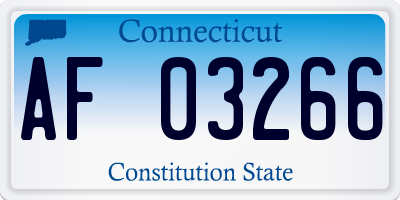 CT license plate AF03266