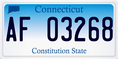 CT license plate AF03268