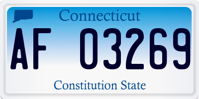 CT license plate AF03269