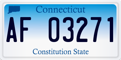 CT license plate AF03271