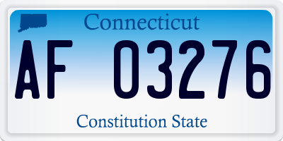 CT license plate AF03276