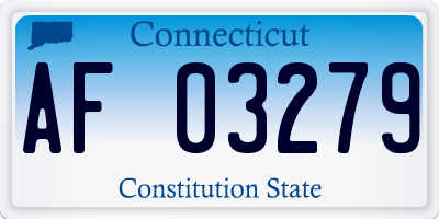 CT license plate AF03279