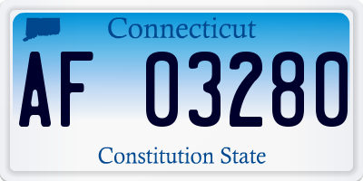 CT license plate AF03280