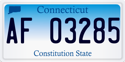 CT license plate AF03285