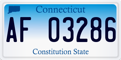 CT license plate AF03286