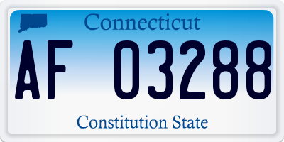 CT license plate AF03288