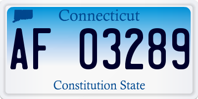 CT license plate AF03289