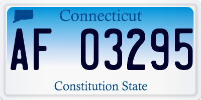 CT license plate AF03295