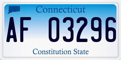 CT license plate AF03296