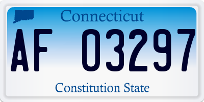 CT license plate AF03297