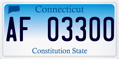 CT license plate AF03300