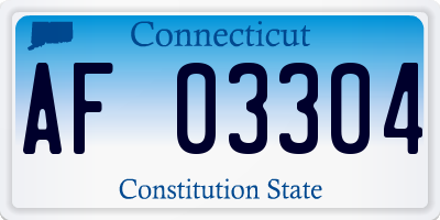 CT license plate AF03304