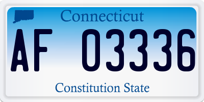 CT license plate AF03336