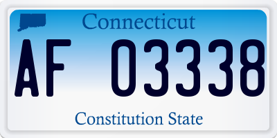 CT license plate AF03338