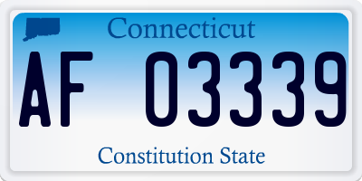 CT license plate AF03339