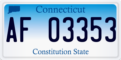 CT license plate AF03353