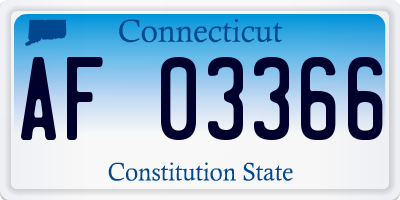 CT license plate AF03366