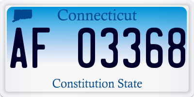 CT license plate AF03368