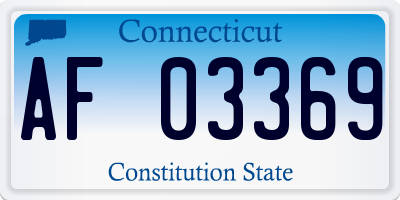 CT license plate AF03369