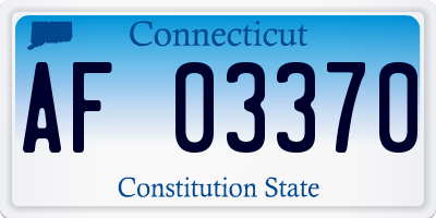 CT license plate AF03370