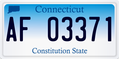 CT license plate AF03371