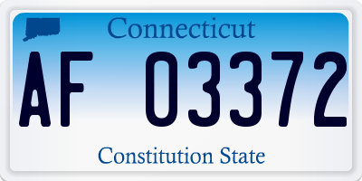 CT license plate AF03372