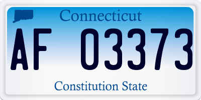 CT license plate AF03373