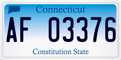 CT license plate AF03376