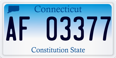 CT license plate AF03377