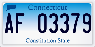 CT license plate AF03379