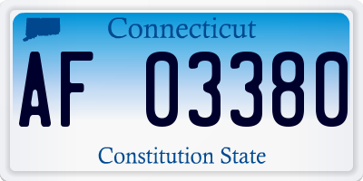 CT license plate AF03380