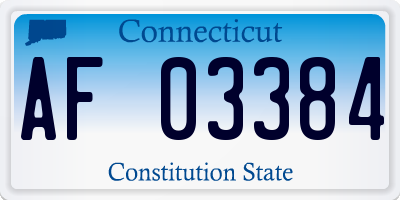 CT license plate AF03384