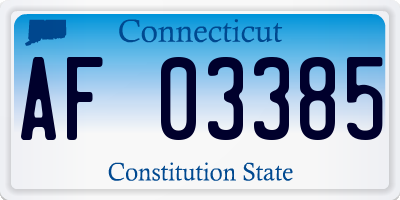 CT license plate AF03385