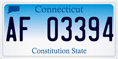 CT license plate AF03394