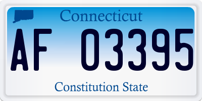 CT license plate AF03395