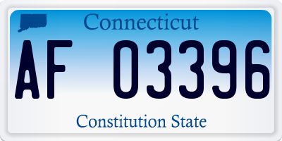 CT license plate AF03396