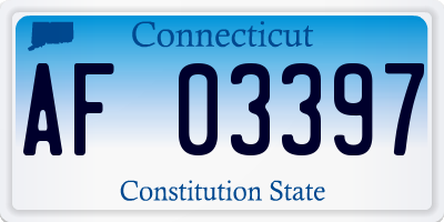 CT license plate AF03397