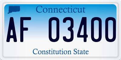 CT license plate AF03400