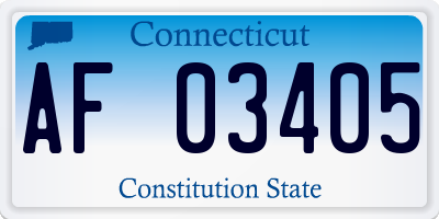 CT license plate AF03405