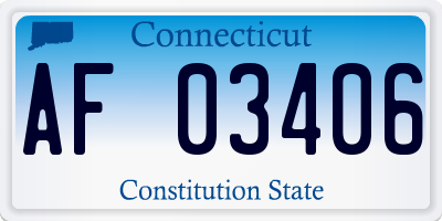 CT license plate AF03406
