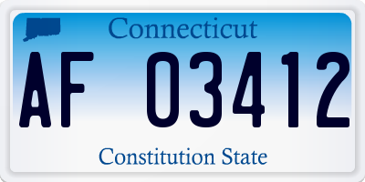CT license plate AF03412