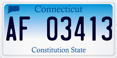 CT license plate AF03413