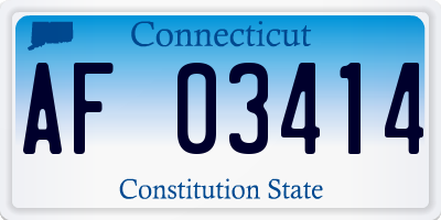 CT license plate AF03414