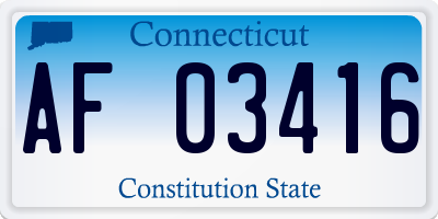 CT license plate AF03416