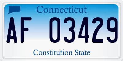 CT license plate AF03429