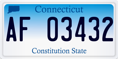 CT license plate AF03432