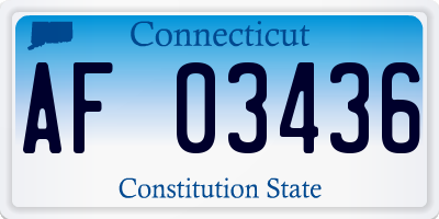 CT license plate AF03436