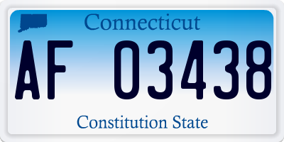 CT license plate AF03438