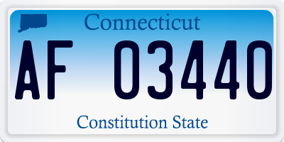 CT license plate AF03440
