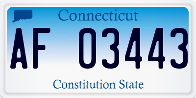 CT license plate AF03443